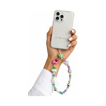 Name Pop T Telefon Askısı, Boncuklu Telefon Charmı Ve Çanta Aksesuarı