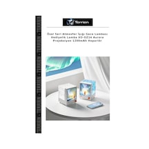Özel Seri Atmosfer İşığı Gece Lambası Hediyelik Lamba Xo-oz14 Aurora Projeksiyon 1200mah Hoparlör Çok Renkli