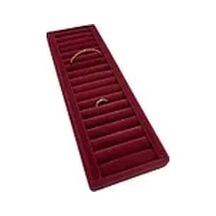 Yerli Üretim Süet Kaplama Bordo Renk Sosisli 35/11 Cm Bileklik Kelepçe Tablası Çok Renkli
