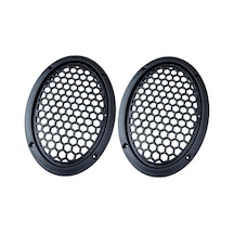 2 Adet - Oval Hoparlör Kapağı 6x9 İnç Kaliteli Plastik Midrange Kapak