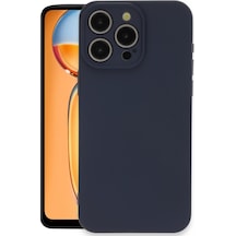 Apple iPhone  Uyumlu-  15 Pro Max Kılıf Nano İçi Kadife Silikon - Lacivert