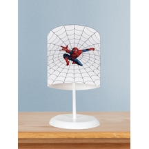 Mekta Home Bebek Ve Çocuk Odası Ağ Ve Spiderman Desenli Abajur