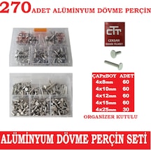Alüminyum Dövme-Ezme Perçin Seti 270 Adet