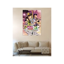 Anime Jojo's Bizarre Poster Desenli Tasarım Duvar Halısı
