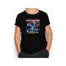 Zepplin Giyim Iron Maiden The Final Frontier Siyah Çocuk Tişört Siyah