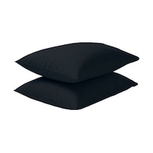 2'li 50x70 Renforce Siyah Yastık Kılıfı Siyah
