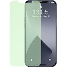 Baseus Apple Uyumlu   iPhone 12 Pro Max 6.7 0.30mm Full Tempered Cam Ekran Koruyucu 2set Anti-bluelight