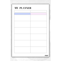 Zamansız Çok Amaçlı Günlük Haftalık Aylık Planlayıcı - A4 Ebat Yapılacaklar - 30 Yaprak - Planner - 1360 Çok Renkli