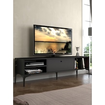 Wood'n Love Milan Tv Ünitesi Minifiks Bağlantı , Dolap Metal Ayak - Siyah / Siyah