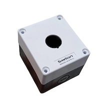 Hj9 22mm Buton Kutusu Gri-siyah Tekli