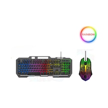 Togo Rainbow Oyuncu Klavye Mouse Seti Usb Girişli Kablolu 2in1 Gaming Set