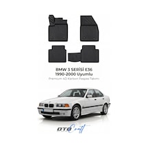 Otocraft Bmw 3 Serisi E36 1990-2000 Araca Özel 4d Karbon Oto Paspas Havuzlu Tam Set