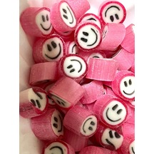 Pembe Gülenyüz Çilek Aromalı Lolly Şeker 1000 Gr.