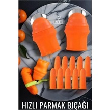 Hızlı Parmak Bıçağı Başparmak Sebze Kesici 2 Li Set Ahşap