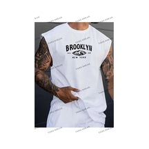Startmore Unisex Brooklyn Baskılı Kolsuz Beyaz