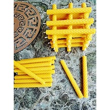 Ayrex 24 Adet 14cm El Yapımı Dilek Mumu Doğal Petek Balmumu Mum Beeswax Candle Bal Mumu Mum Diğer