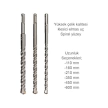 Master Beton Delme Matkap Ucu Sds Plus Uç Ölçü Seçiniz 13x160 MM