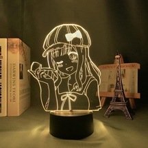 Goldenqian Anime Kaguya Sama Aşk Savaş Chika Şekil Led Işık Yatak Odası Dekoru Gece Lambası Manga Doğum Günü Hediyesi Odası Masa Lambası 3d Q36j81 Siyah