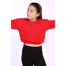 Toontoy Kız Çocuk Dreams Nakışlı Sweatshirt Kırmızı