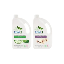 Ecos3 Organik Aloe Vera Sıvı Sabun 2500 ML + Beyaz Manolya Sıvı Sabun 2500 ML