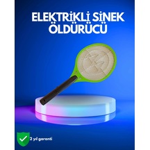 Mey İthalat Pil İle Çalışan Elektrikli Sivrisinek Raketi Kimyasal İçermeyen Hijyenik Çözüm