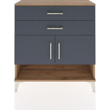 Arges Şifonyer 2 Raflı 2 Çekmeceli 2 Kapaklı 88x30x96 Çam-antrasit Atlas Çam