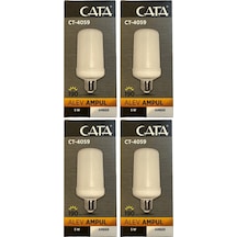 Cata Ct-4059 5w Amber Işık E27 Duylu Led Alev Ampul 4 Adet