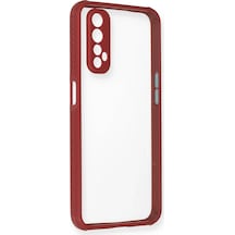 Newface - 478 - Realme 7 Kılıf Miami Şeffaf Silikon - Matxzngz - - Fuşya
