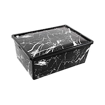Trend Box Black Marble- Dekoratif Saklama Kutusu 10 Litre