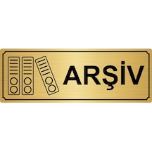 Arşiv Yönlendirme Levhası 7Cmx20Cm Altın Renk Metal (449199951)