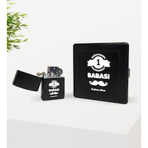 Kişiye Özel Dünyanın 1 Numaralı Babası Tasarımlı Siyah Metal Siga N11.1466