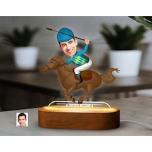Bk Gift Kişiye Özel Jokey Karikatürlü Dekoratif 3d Biblo Led Işıklı Gece Lambası-1, Arkadaşa Hediye Kobitmeyen138314 Bk Gift