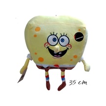 Sünger Bob Peluş Oyuncak Organik Kumaş 35 Cm Hediyelik Uyku Arkadaşı Sarı