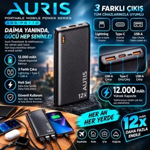 Auris Ars-pb110 12.000 Mah Powerbank - Lisinya Siyah