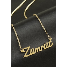Zümrüt - 350 - İsimli - Glblseme - Kolye -sarı altın