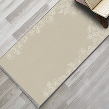Evaşk Namazlık Dokuma Halı Kaymaz Muslumana Seccade 80 x 130 BEJ EVAŞK404C80