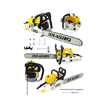 Dragro DRG-TSTR9900 9.9 HP Benzinli Ağaç Kesme Makinesi Sarı