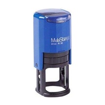 Mobi Stamps Yuvarlak Kaşe Printer Otomatik 30 MM Kırmızı-mavi-siy