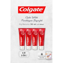Colgate Parıldayan Beyazlık Diş Macunu 4  x 50 ML+ Kulak Çubuğu 100'lü