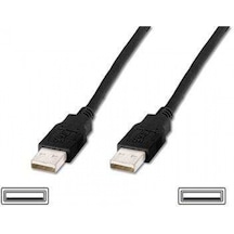 USB 2.0 Bağlantı Kablosu, USB A Erkek - USB A Erkek, 5 metre, AW