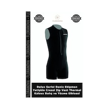 Delux Serisi Deniz Ekipman Yetişkin Cressi Zip Vest Thermal Kolsuz Dalış Ve Yüzme Elbisesi Çok Renkli