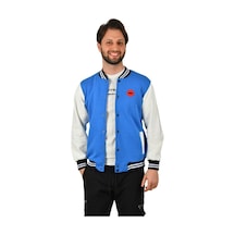 Deepsea Erkek Mavi Şardonlu Kolej Yaka Mont 230 Mavi