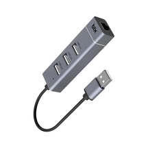 Bx03hb Usb 2.0 Hub 3 Port Ve Rj45 Ethernet Adaptör 10/100mbps Macbook Uyumlu Çoklayıcı 3 Adet Usb 2.0 Ve 1 Adet Ethernet