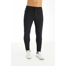 Crozwise 2192-10 Siyah Ottoman Dar Paça  Spor Pantolon Siyah