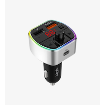 Linktech Fm Transmitter - Premium 38w Üç Girişli 5.0 Bluetooth Fm Transmitter - Çakmaklıktan Müzik