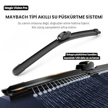 Maybach Tipi Akıllı Fıskiyeli Silecek Seti Görüş Kesmez Tıkanmaz Sistem 14 Adaptörlü Tüm Araçlara Uyumlu