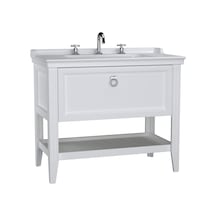 VitrA Valarte Kapaklı Etajerli Lavabo Dolabı 100 Cm Mat Gri 62166 Çok Renkli