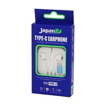 Japanex Type-c Kulak İçi Mikrofonlu Stereo Kulaklık Kablolu 1.2mt Type-c Giriş Plastik Kutulu 20x20- 20'li Paket Kulak Içi