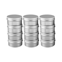 Agoodshop 12 Paket 80ml Teneke Kaplar Çay Alüminyum Kutu Dudak Balsamı Balsamı Saklama Kutusu Kavanoz Ahşap