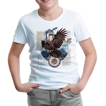 An Eagle Collage With Other Elements Beyaz Çocuk Tshirt 001